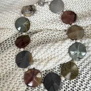 Chic Earthy Tones Stone Necklace